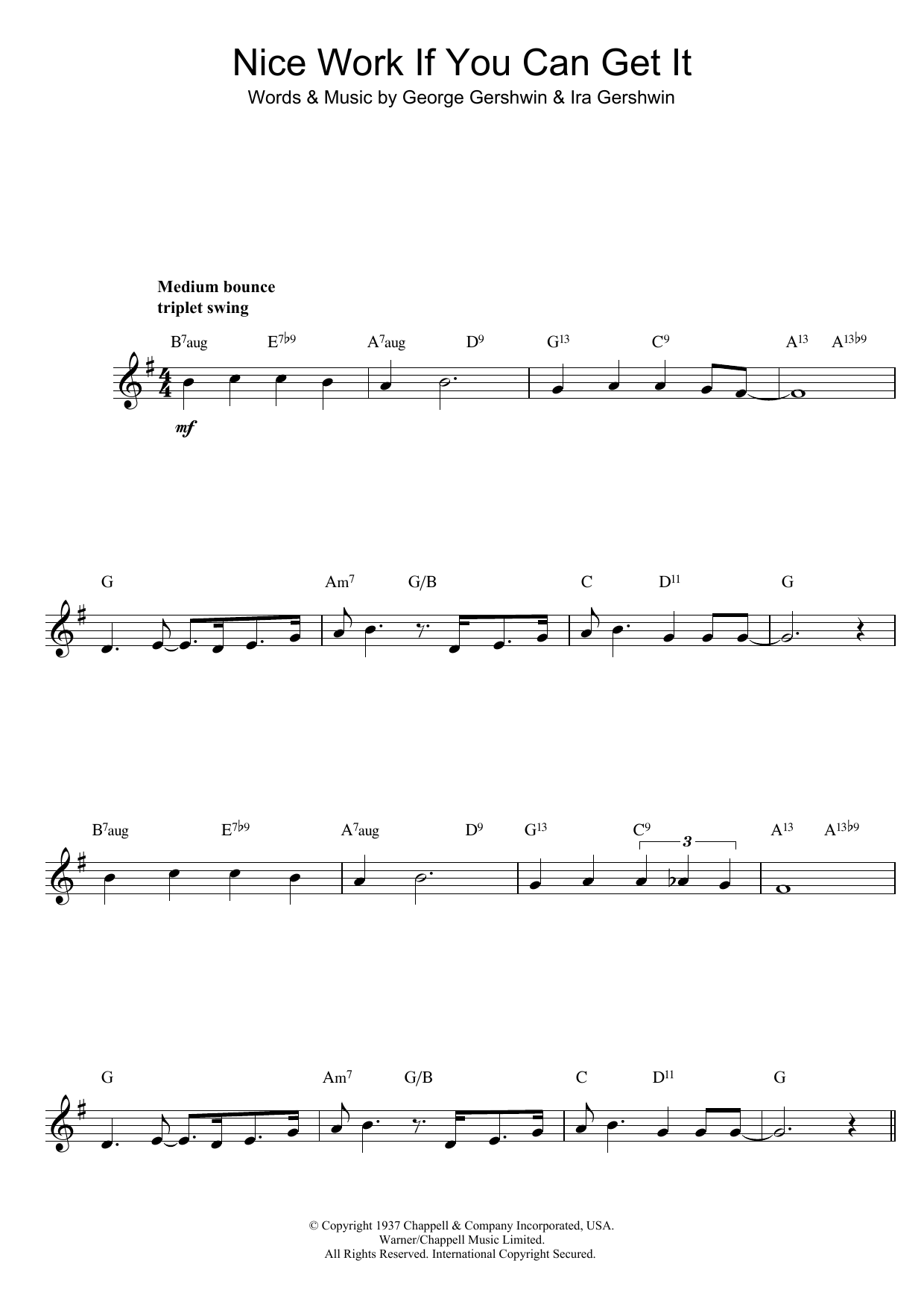Produktbild zu: Nice Work If You Can Get It