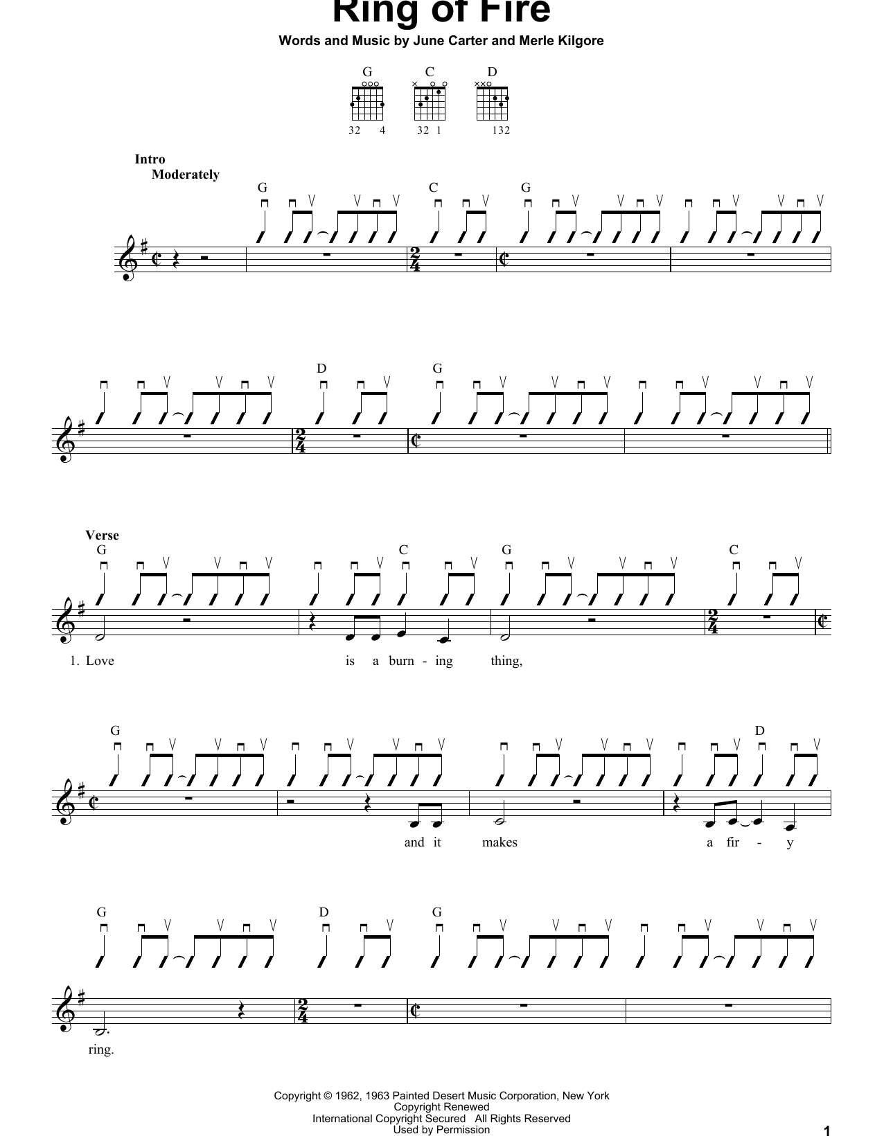 Product gallery: Page 1 of 1 Ring Of Fire, Johnny Cash