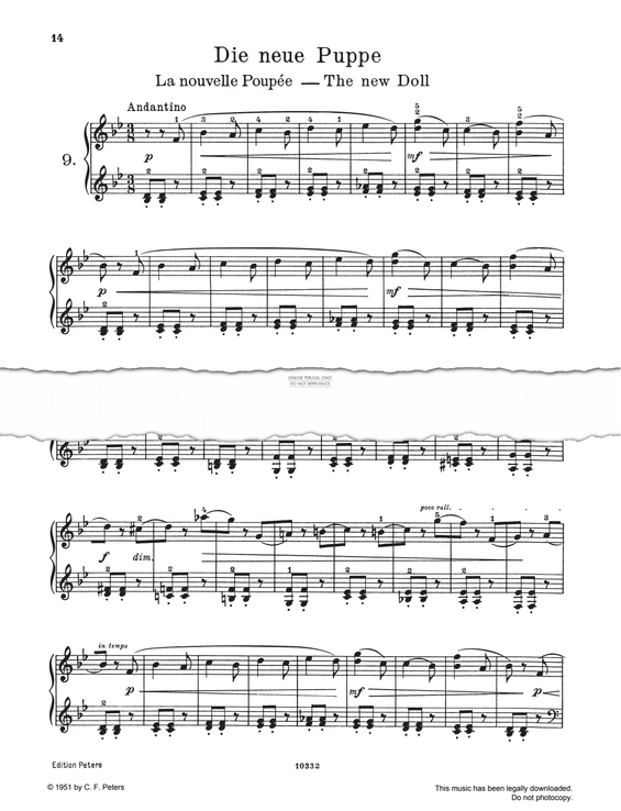 Produktgalerie: Seite 1 von 1 Die neue Puppe, Pyotr Ilyich Tchaikovsky, Klavier