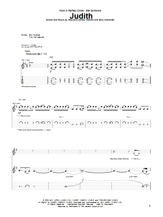 Produktgalerie: Seite 1 von 1 Judith, A Perfect Circle, Gitarre