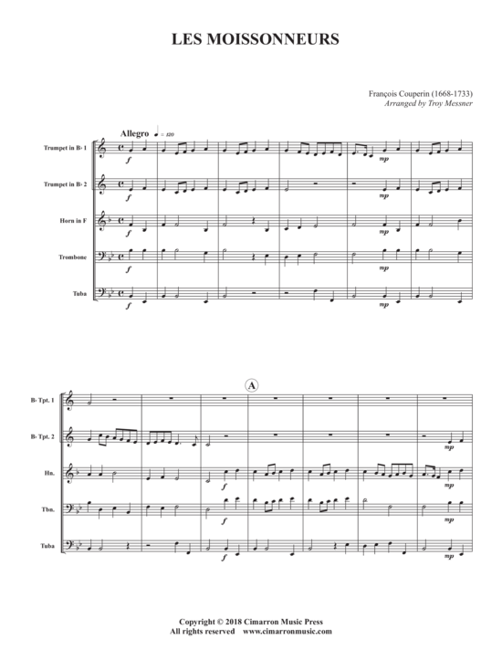 Produktbild zu: Les Moissonneurs Francois Couperin