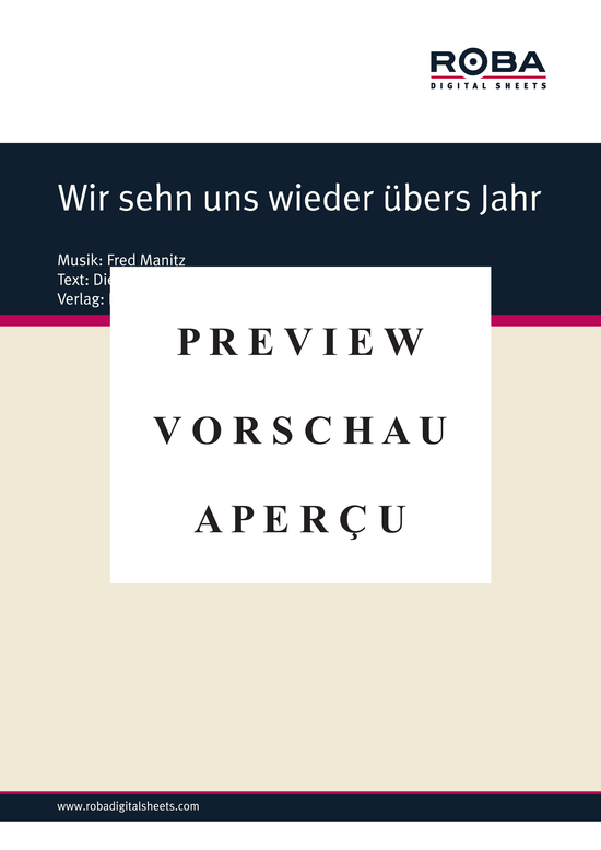 Product gallery: Page 2 of 3 Wir sehn uns wieder übers Jahr , , Piano and Voice