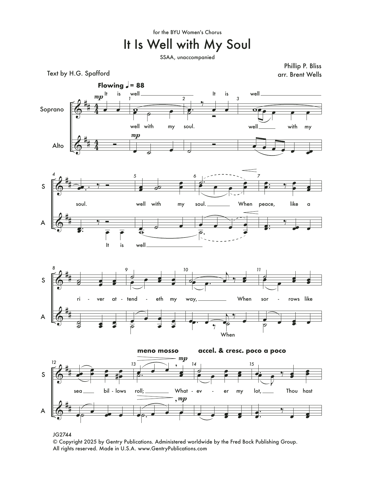 Produktgalerie: Seite 1 von 1 It Is Well With My Soul, Brent Wells, Chor