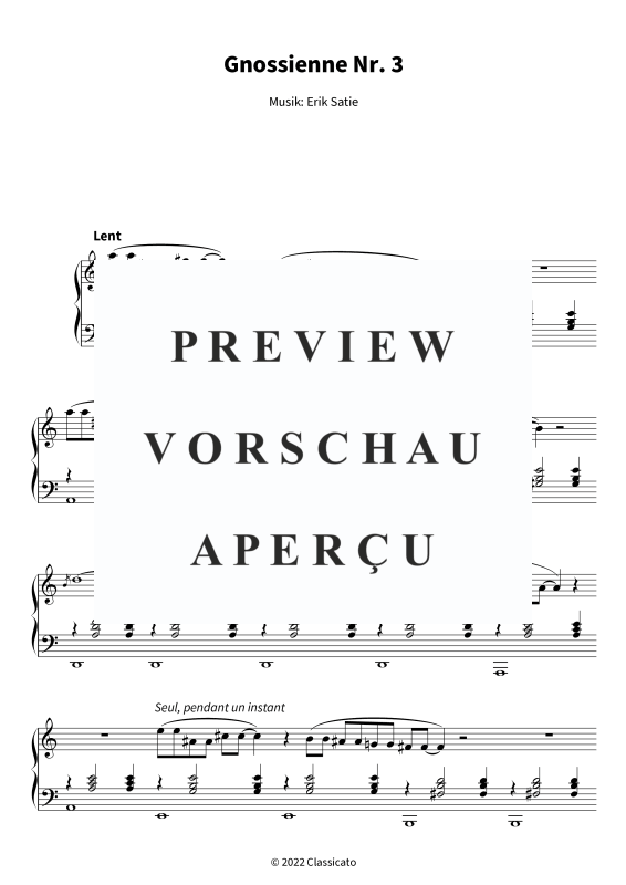 Product gallery: Page 5 of 8 Gnossienne Nr. 3 - Geheimnisvolles Klavierstück, , Solo Piano