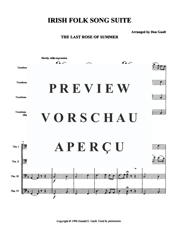 Produktgalerie: Seite 3 von 11 Irish Folk Song Suite, , Posaunen Quartett