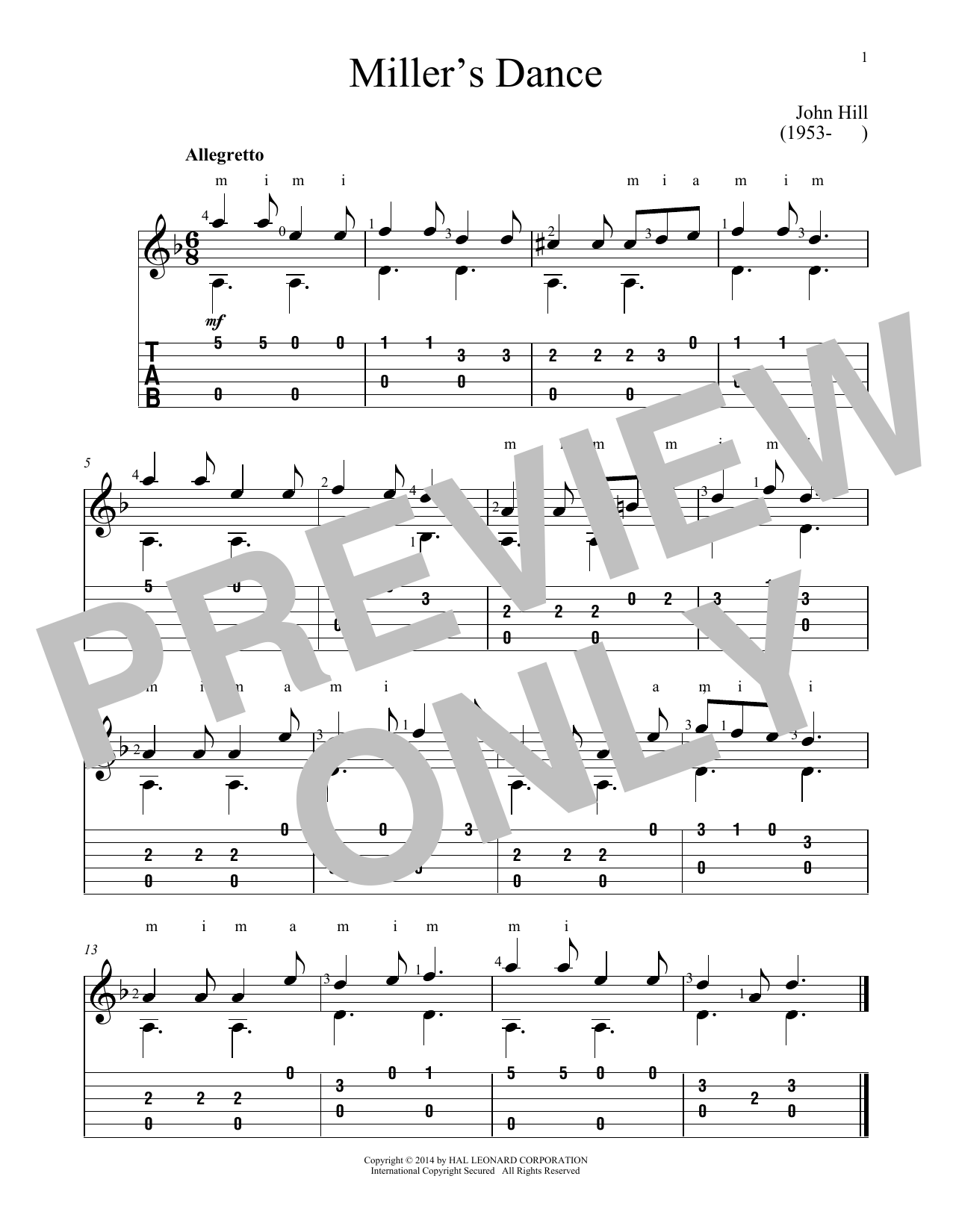 Produktgalerie: Seite 1 von 1 Miller's Dance, John Hill, Gitarre