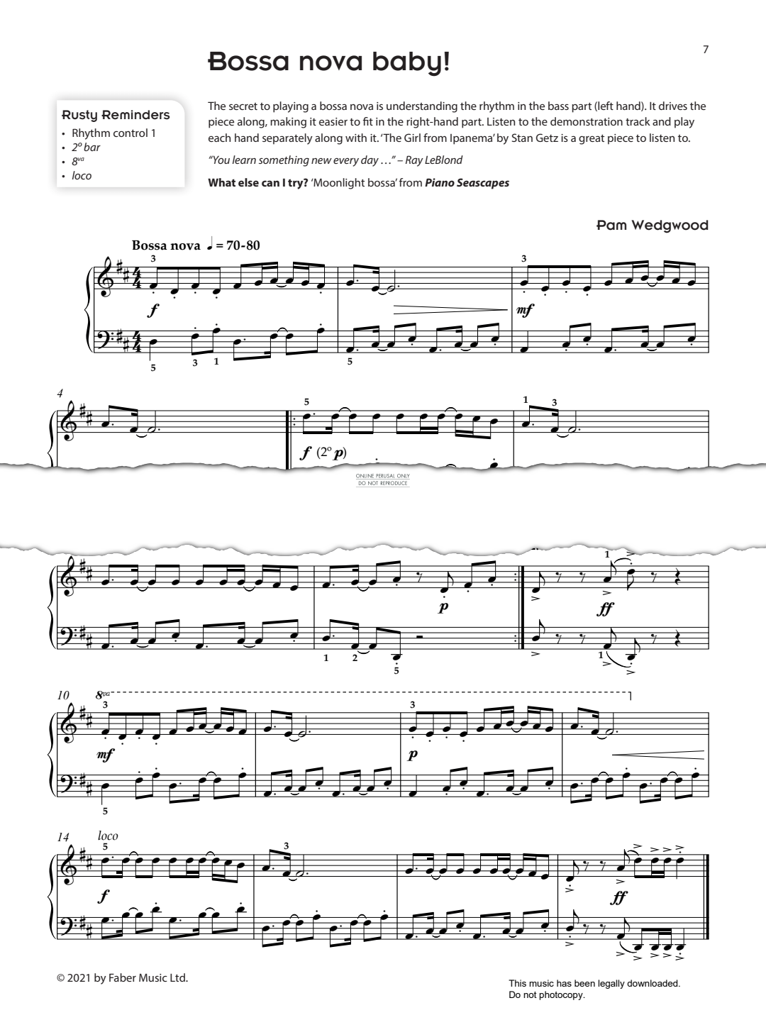 Produktgalerie: Seite 1 von 1 Bossa Nova Baby, Pam Wedgwood, Klavier