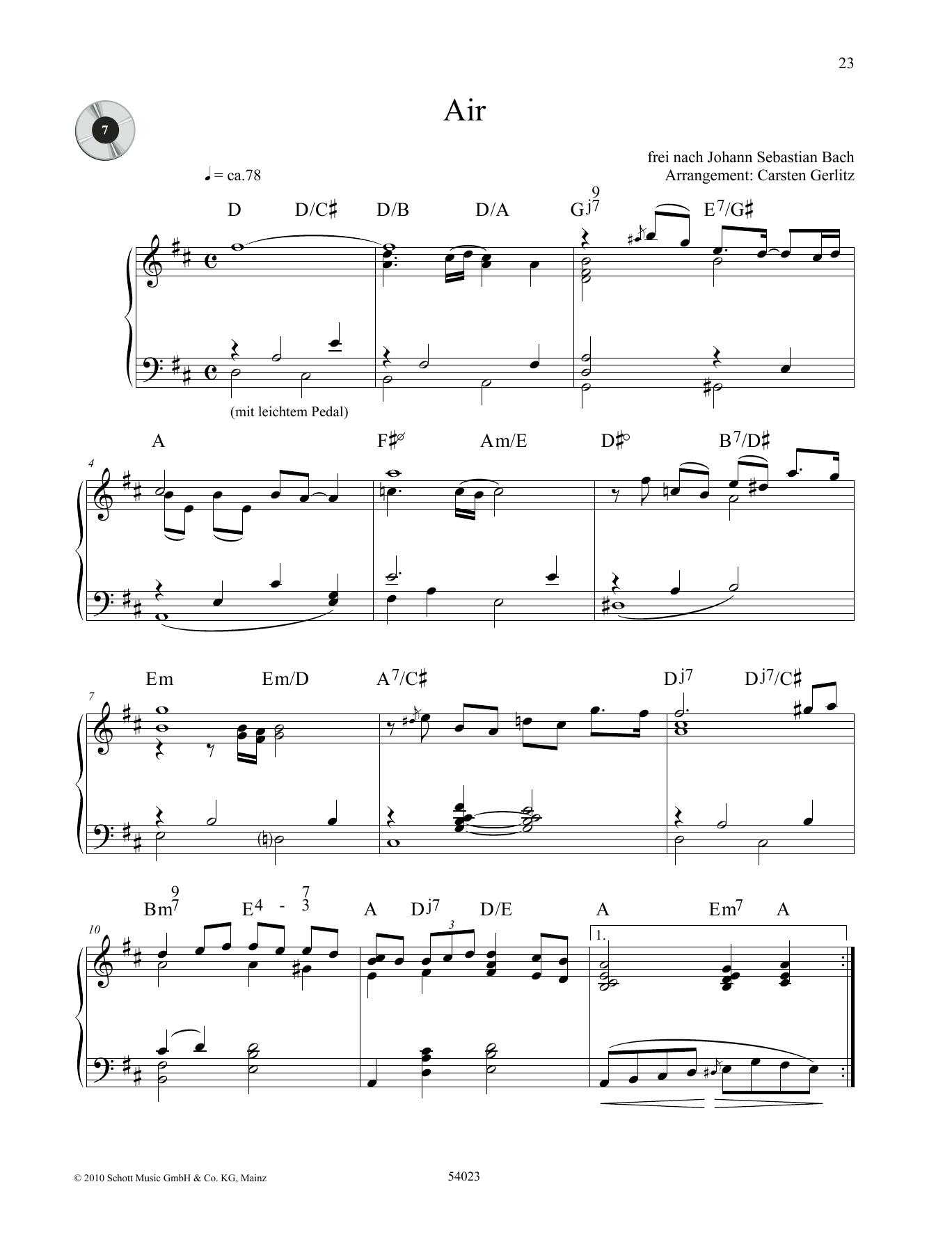 Produktbild zu:  Air - Johann Sebastian Bach