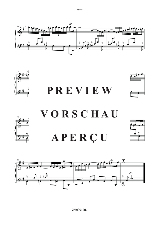 gallery: Arioso (Sinfonia aus der Kantate Nr. 156) , , Klavier Solo