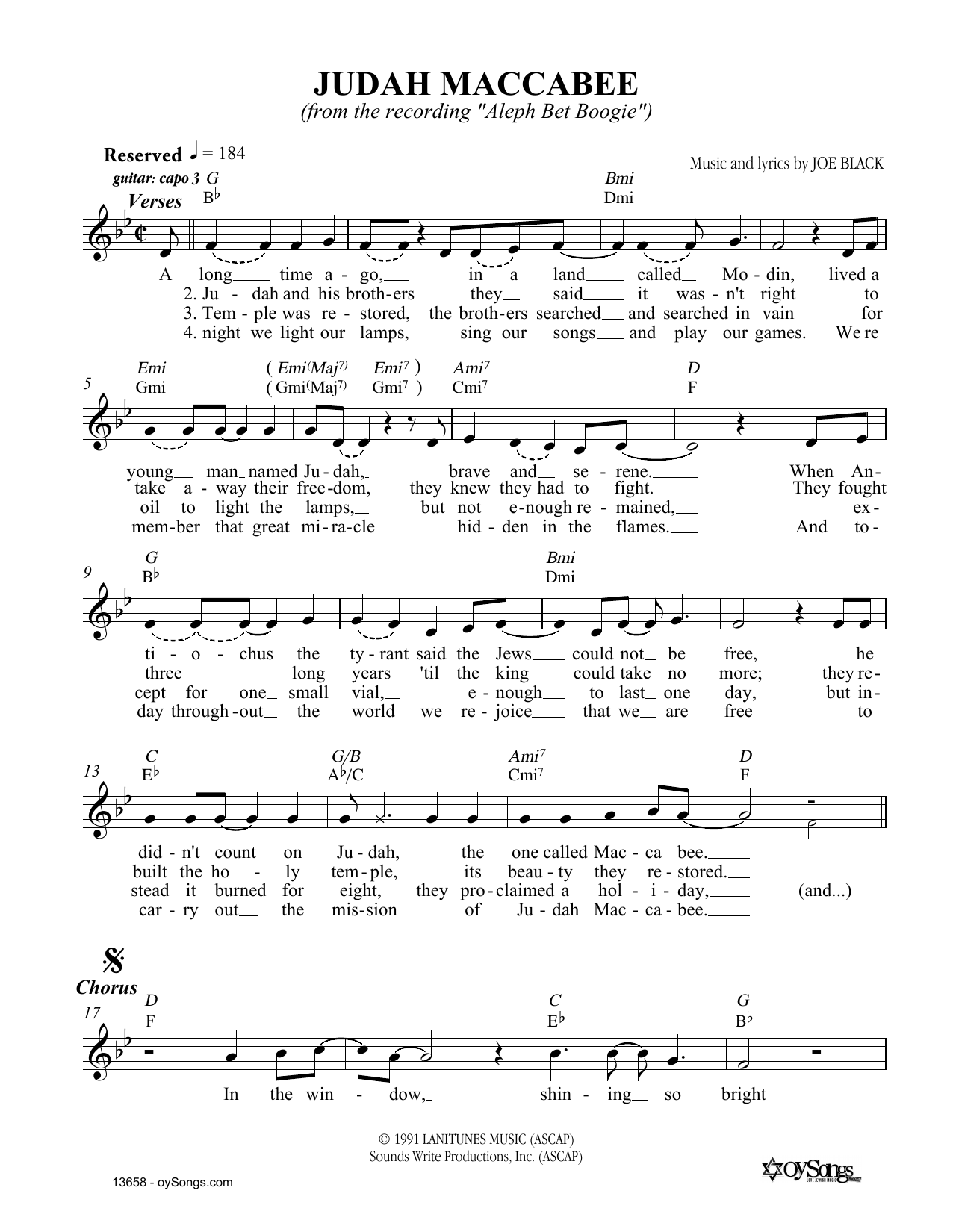 Produktgalerie: Seite 1 von 1 Judah Maccabee, Joe Black, Melodieinstrument