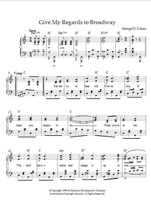 Product gallery: Page 1 of 1 Give My Regards To Broadway, Cohan