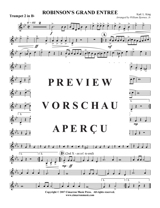 Produktgalerie: Seite 8 von 9 Robinson's Grand March , , (Blechbläserquintett)