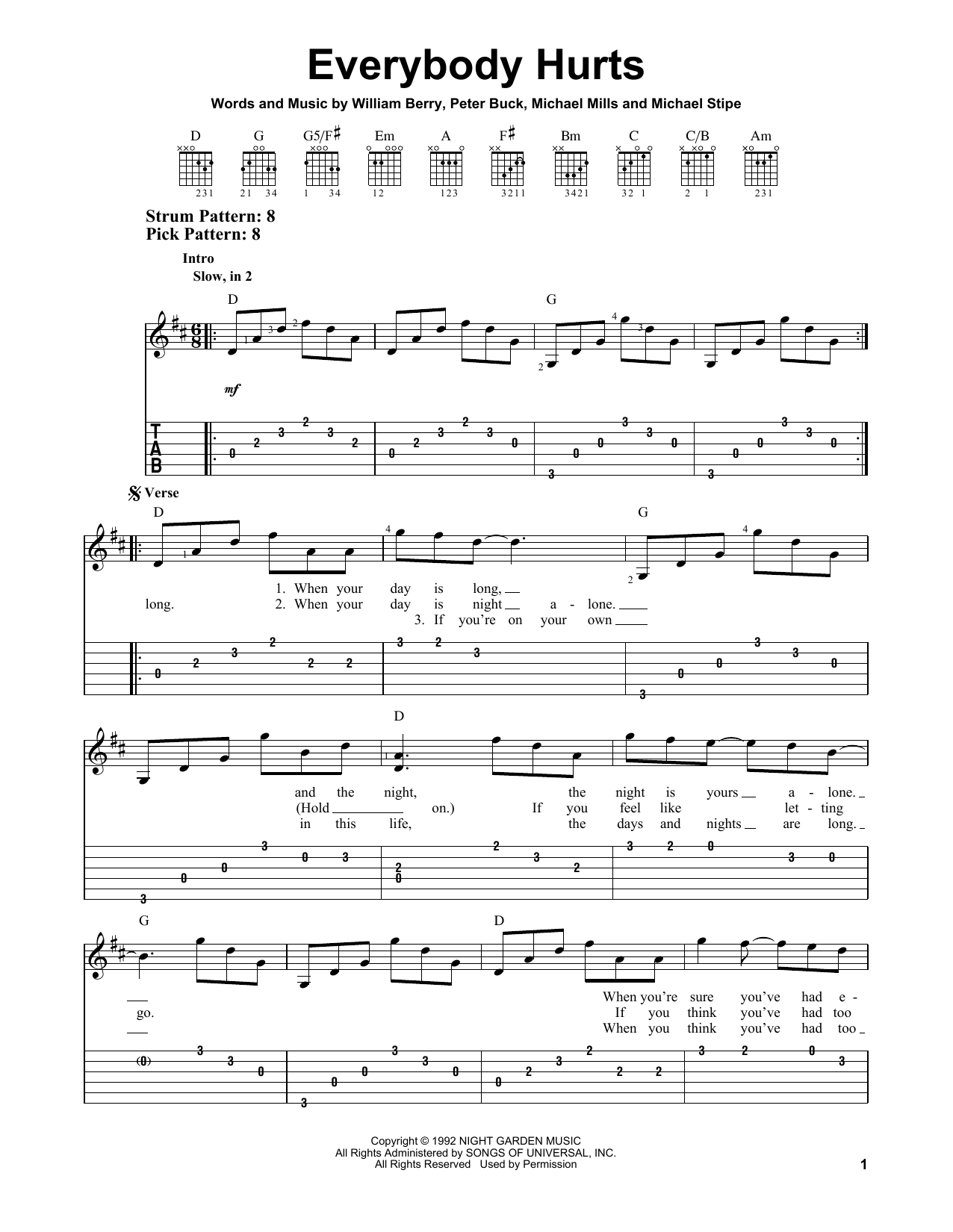 Produktbild zu:  Everybody Hurts - R.E.M.