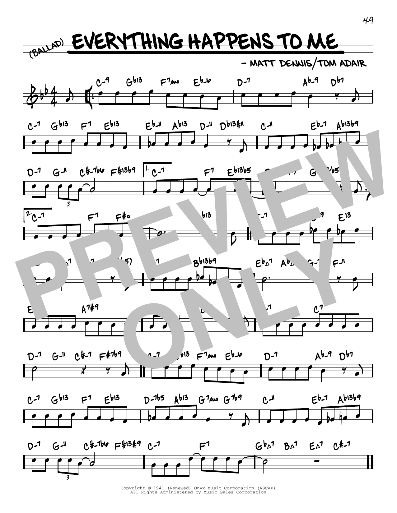 Product picture to: Everything Happens To Me (arr. David Hazeltine)