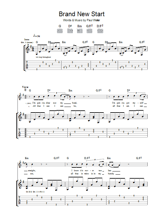 Produktgalerie: Seite 1 von 1 Brand New Start, Paul Weller, Gitarre