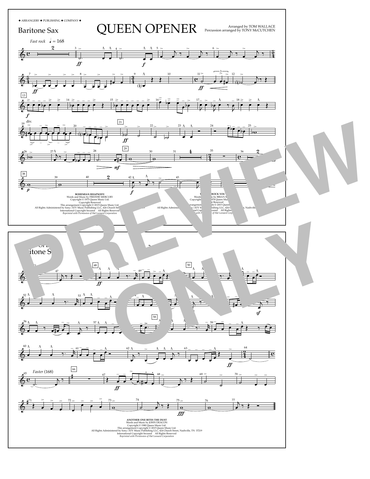 Produktbild zu: Queen Opener - Baritone Sax