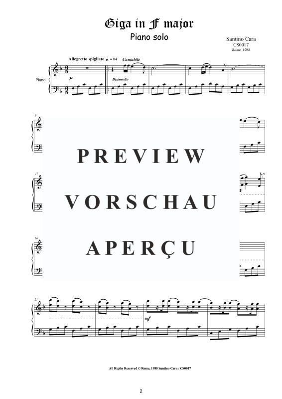 Produktgalerie: Seite 3 von 8 Gique in F-Dur, , Klavier Solo