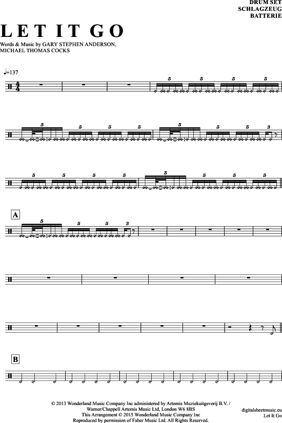 gallery: Let it go , Menzel, Idina, (Drums)