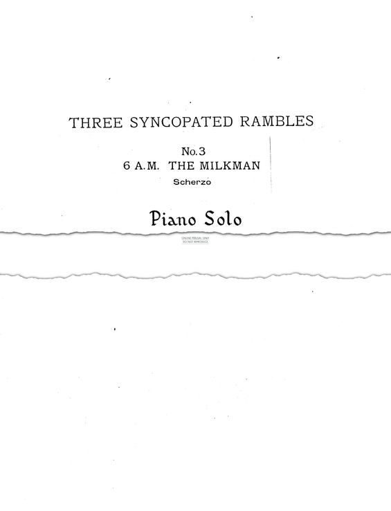 Produktbild zu: 6 A.M. The Milkman (from 'Three Syncopated Rambles')