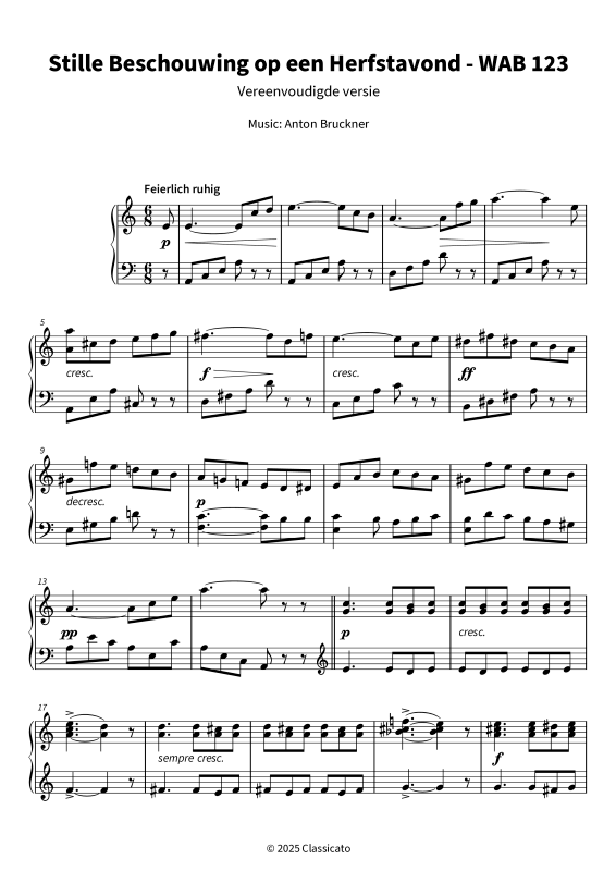 Product gallery: Page 1 of 6 Stille Beschouwing op een Herfstavond - Vereenvoudigde versie, , Piano Solo