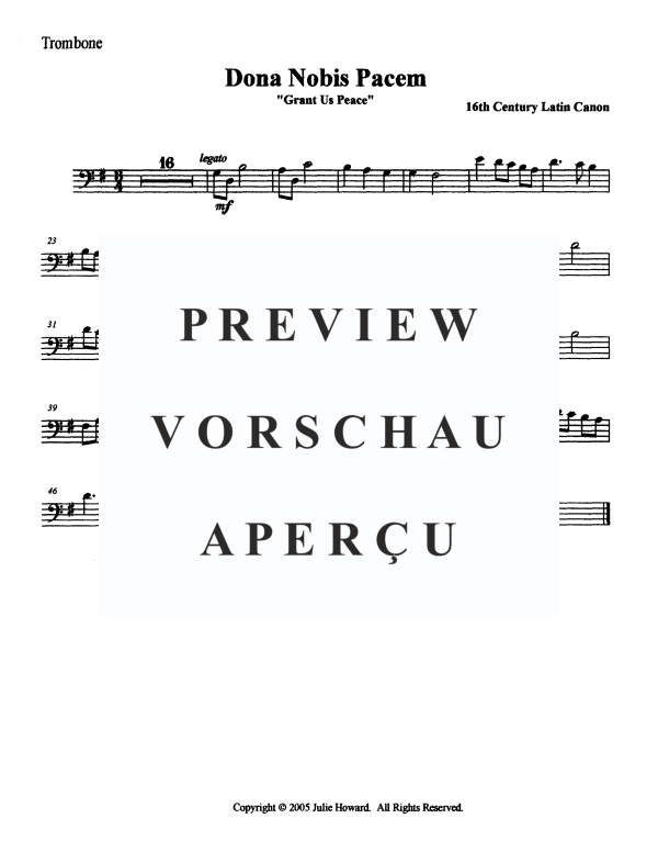 Produktgalerie: Seite 10 von 11 Dona Nobis Pacem - Kanon 16. Jahrhundert, , Blechbläser Quintett