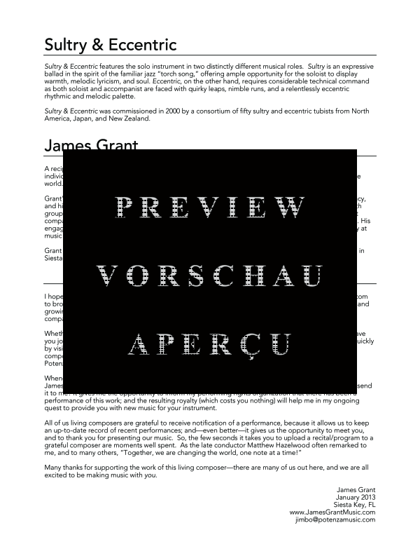 Product gallery: Page 4 of 11 Sultry & Eccentric, , (clarinet in Bb and piano)