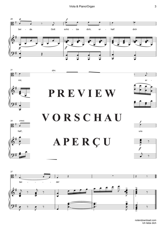 Product gallery: Page 4 of 7 Ich liebe dich , , (viola + piano/organ)