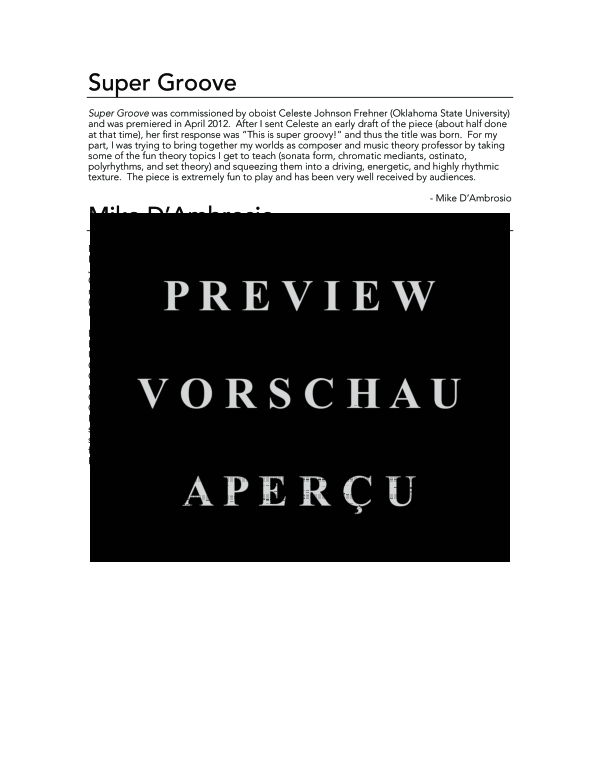 Product gallery: Page 4 of 11 Super Groove, , (clarinet in Bb and piano)