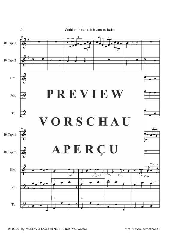 gallery: Jesus bleibet meine Freude, , (Blechbläser Quintett)