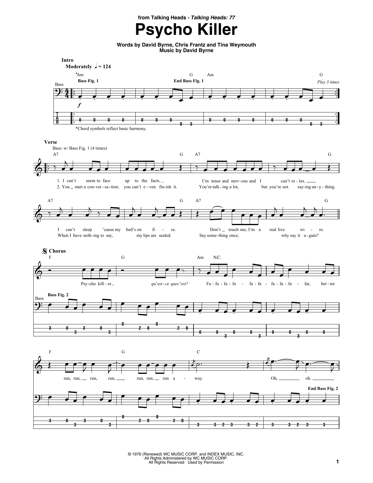 Produktgalerie: Seite 1 von 1 Psycho Killer, Talking Heads