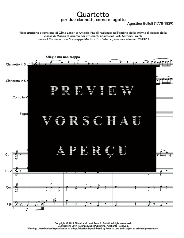 Product gallery: Page 5 of 11 Quartetto, , (woodwind quartet 2x clarinet, horn and bassoon)