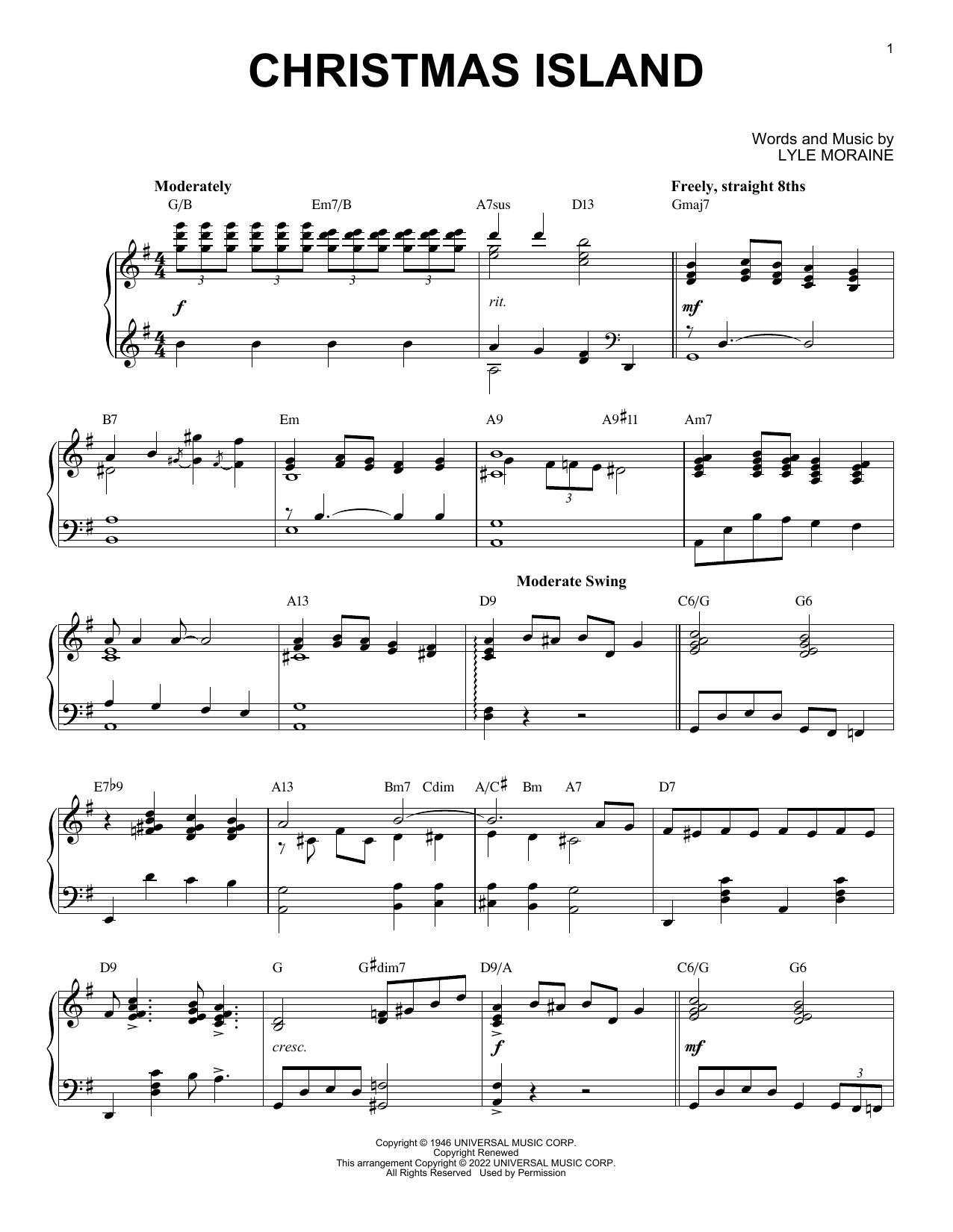 Produktbild zu: Christmas Island [Jazz version] (arr. Brent Edstrom)