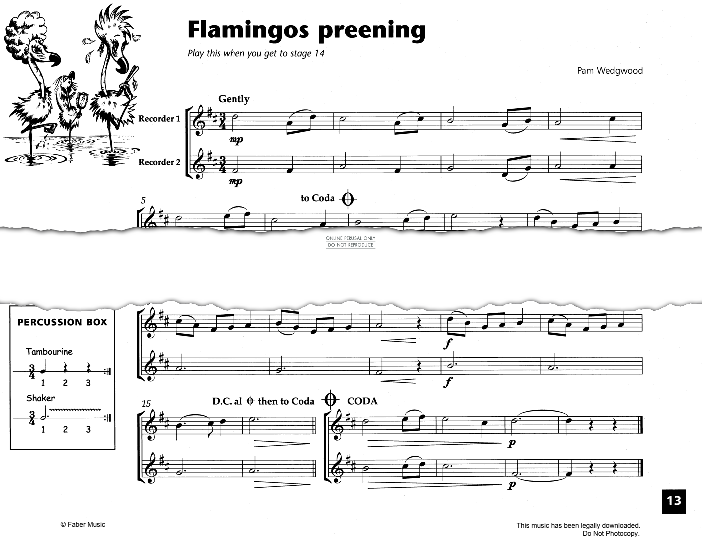 Product gallery: Page 1 of 1 Flamingos Preening, Pam Wedgwood
