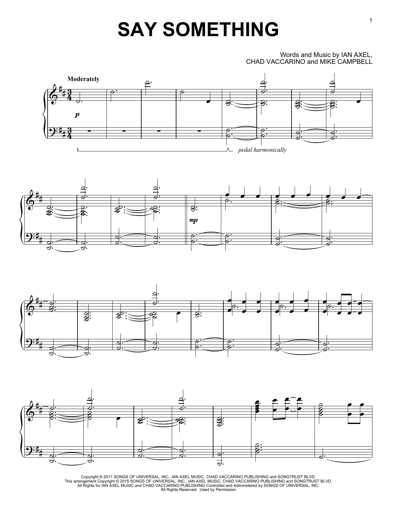 Product gallery: Page 1 of 1 Say Something, A Great Big World