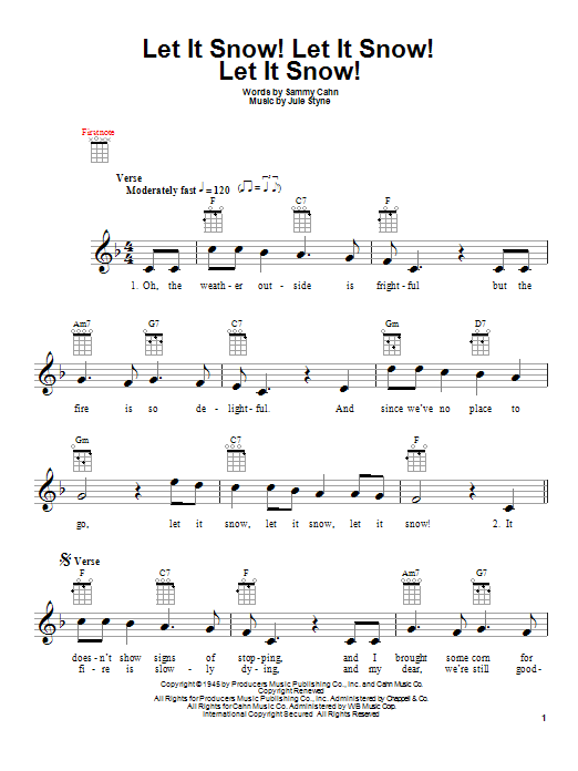 Product gallery: Page 1 of 1 Let It Snow! Let It Snow! Let It Snow!, Sammy Cahn