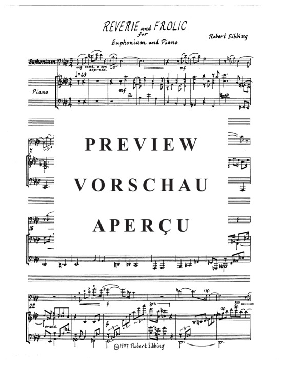 Product gallery: Page 5 of 16 Reverie and Frolic , , (euphonium + piano)