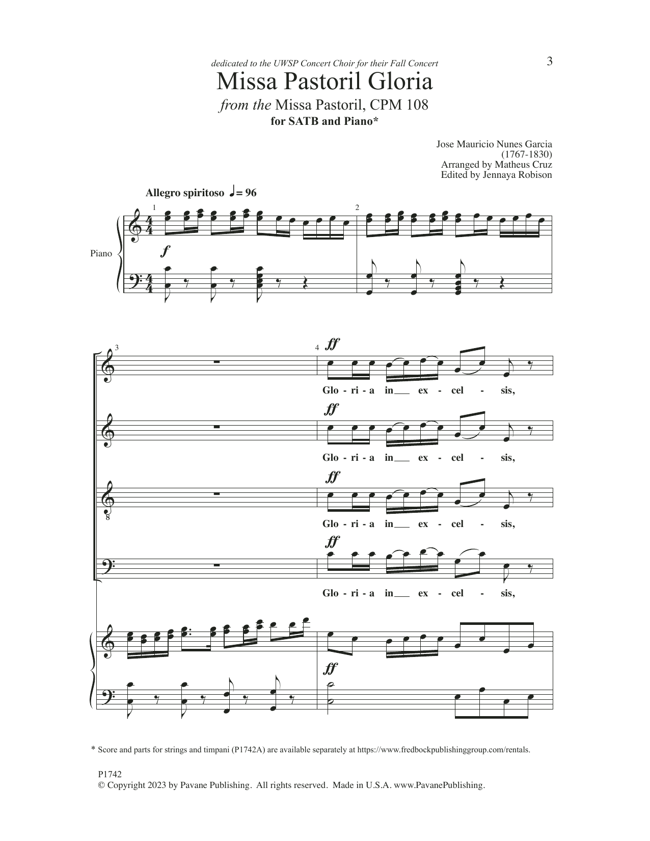 Product picture to: Missa Gloria Pastoril (from the Missa Pastoril, CPM 108)