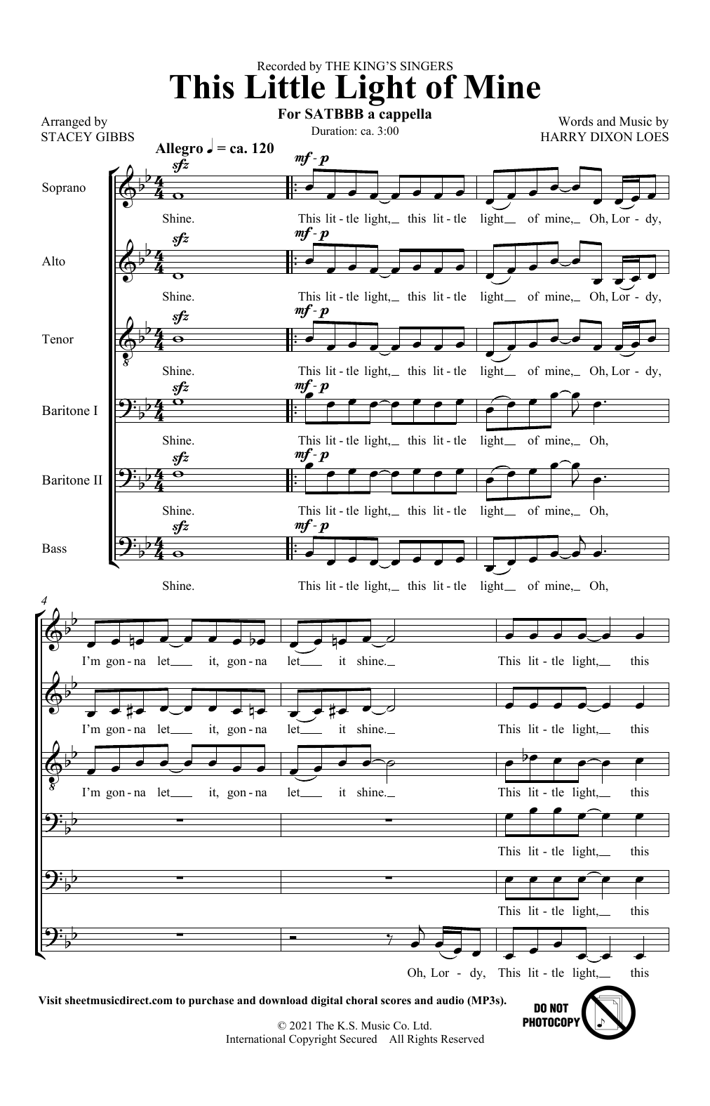 Produktbild zu: This Little Light Of Mine (arr. Stacey V. Gibbs)