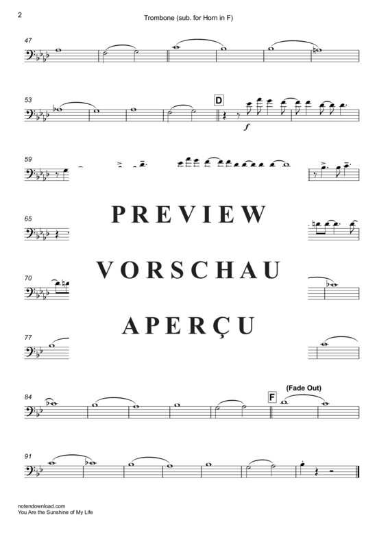 Produktgalerie: Seite 16 von 16 You Are the Sunshine of My Life , Wonder, Stevie, (Blechbläserquartett)