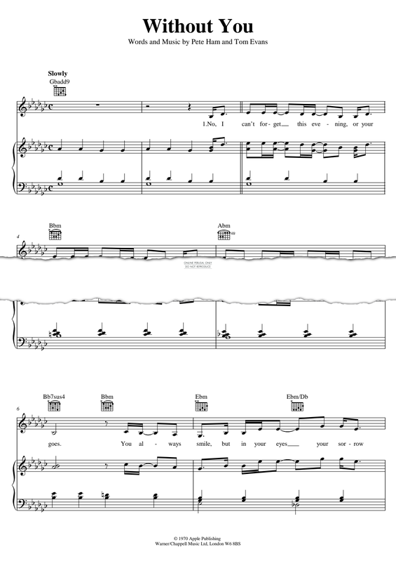 Produktgalerie: Seite 1 von 1 Without You, Mariah Carey, Gesang, Gitarre, Klavier