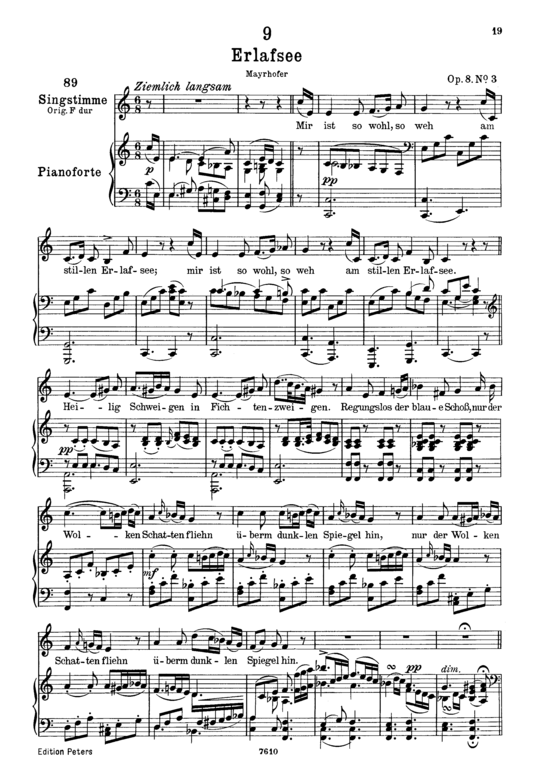 Product picture to: Erlafsee D.586Franz Schubert