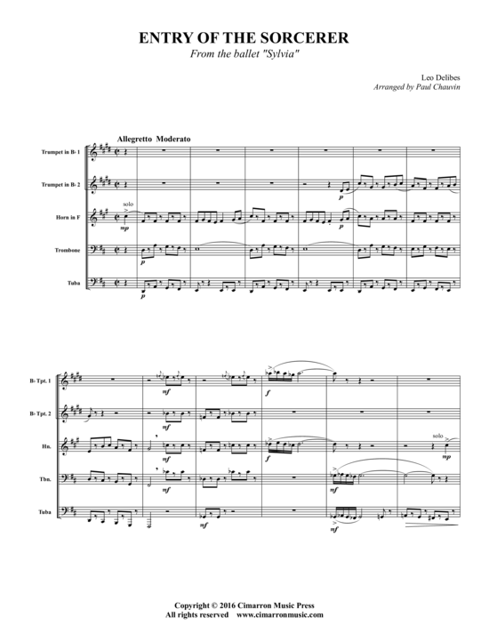 Produktbild zu: Entry of the Sorcerer L Delibes