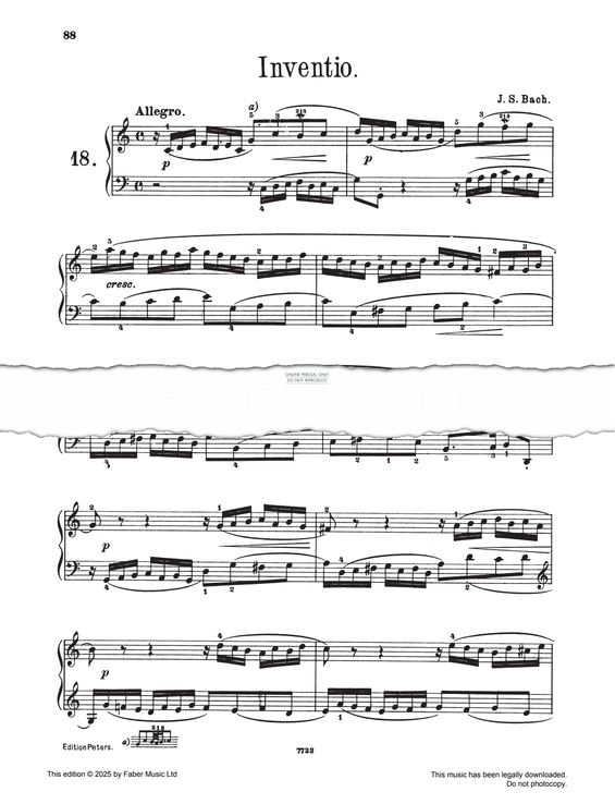 Produktgalerie: Seite 1 von 1 Invention, Johann Sebastian Bach, Klavier