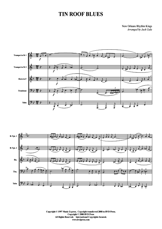 Produktbild zu: Tin Roof Blues Original Dixie Land Jazz Band