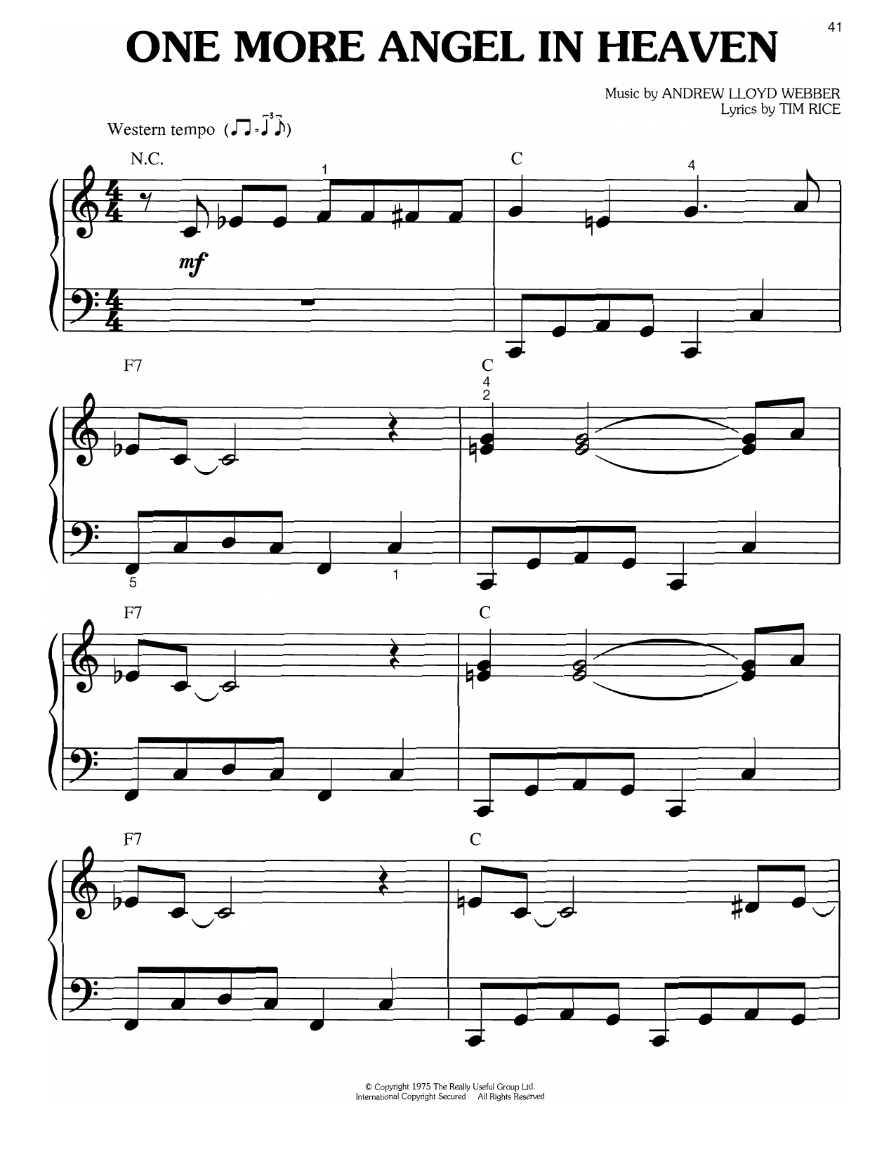 Produktgalerie: Seite 1 von 1 One More Angel In Heaven (from Joseph and the Amazing Technicolor Dreamcoat), Andrew Lloyd Webber, Klavier