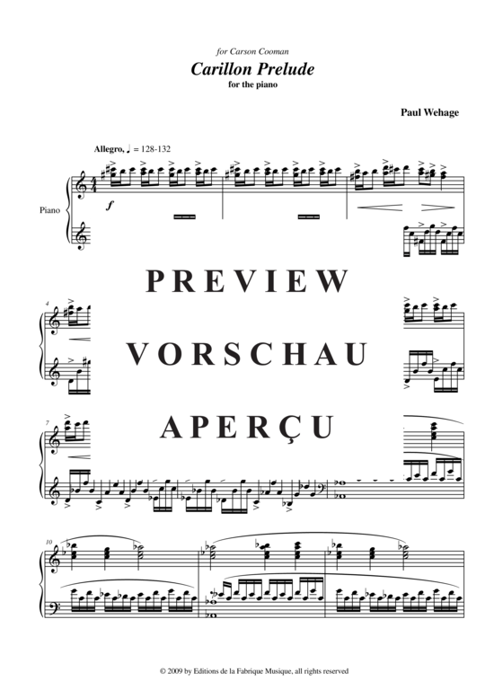 Product gallery: Page 3 of 7 Carillon Prelude , , Piano Solo