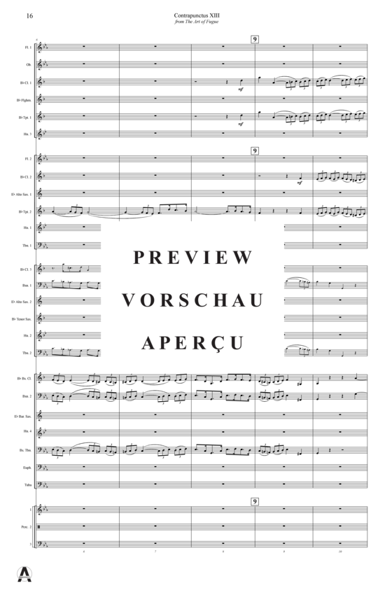 Produktgalerie: Seite 19 von 21 Contrapunctus 13 aus Kunst der Fuge , , (Concert Band)