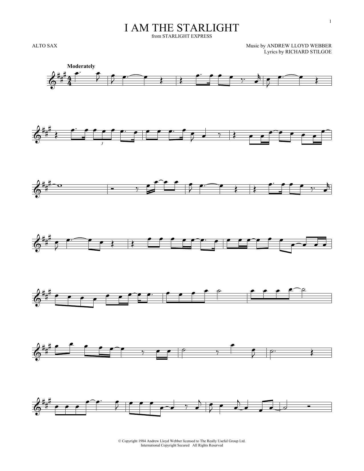 Product gallery: Page 1 of 1 I Am The Starlight, Andrew Lloyd Webber
