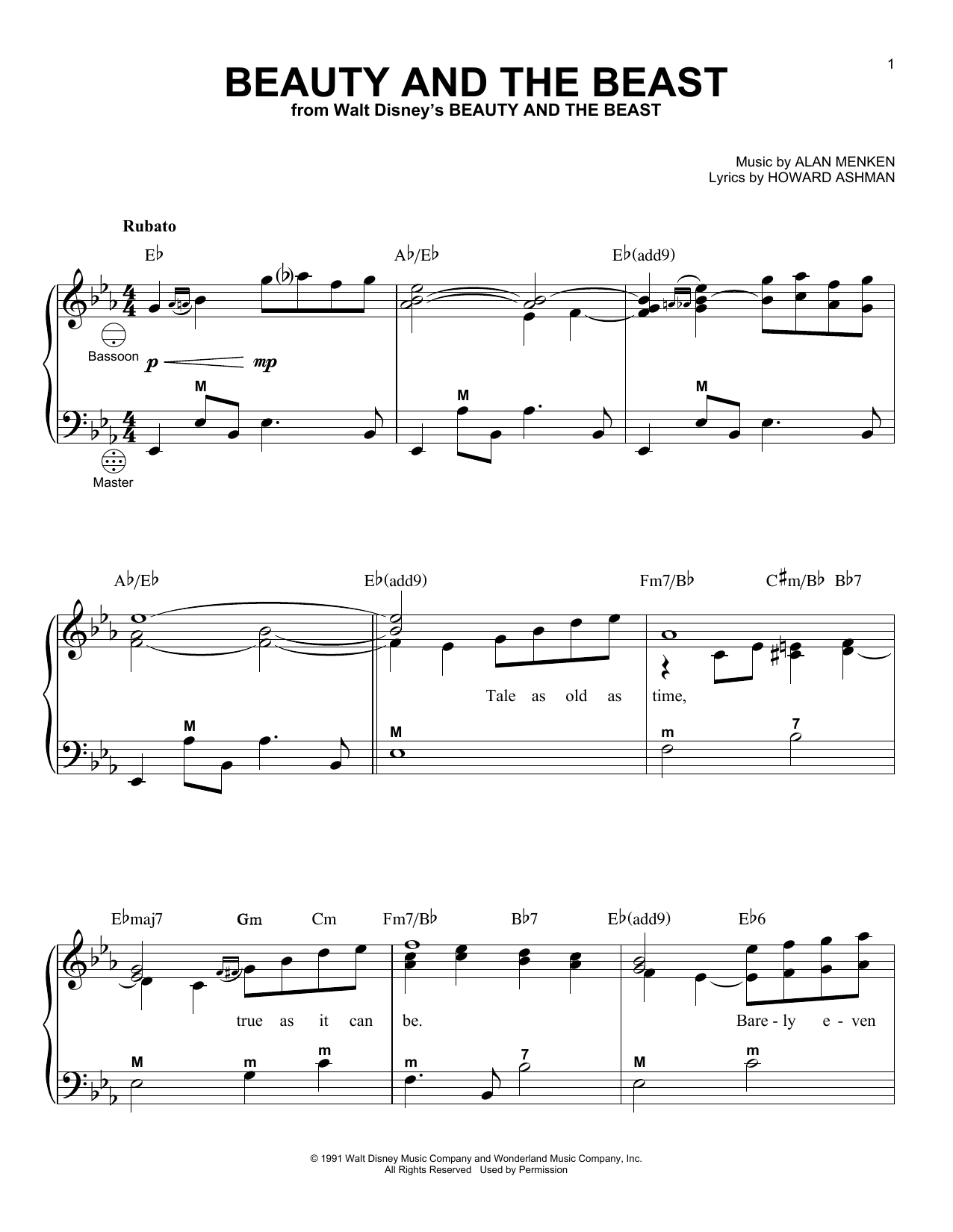 Product gallery: Page 1 of 1 Beauty And The Beast, Alan Menken & Howard Ashman