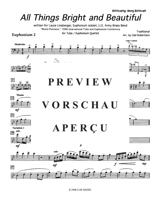 gallery: All Things Bright and Beautiful , , (Tuba Quartett EETT)